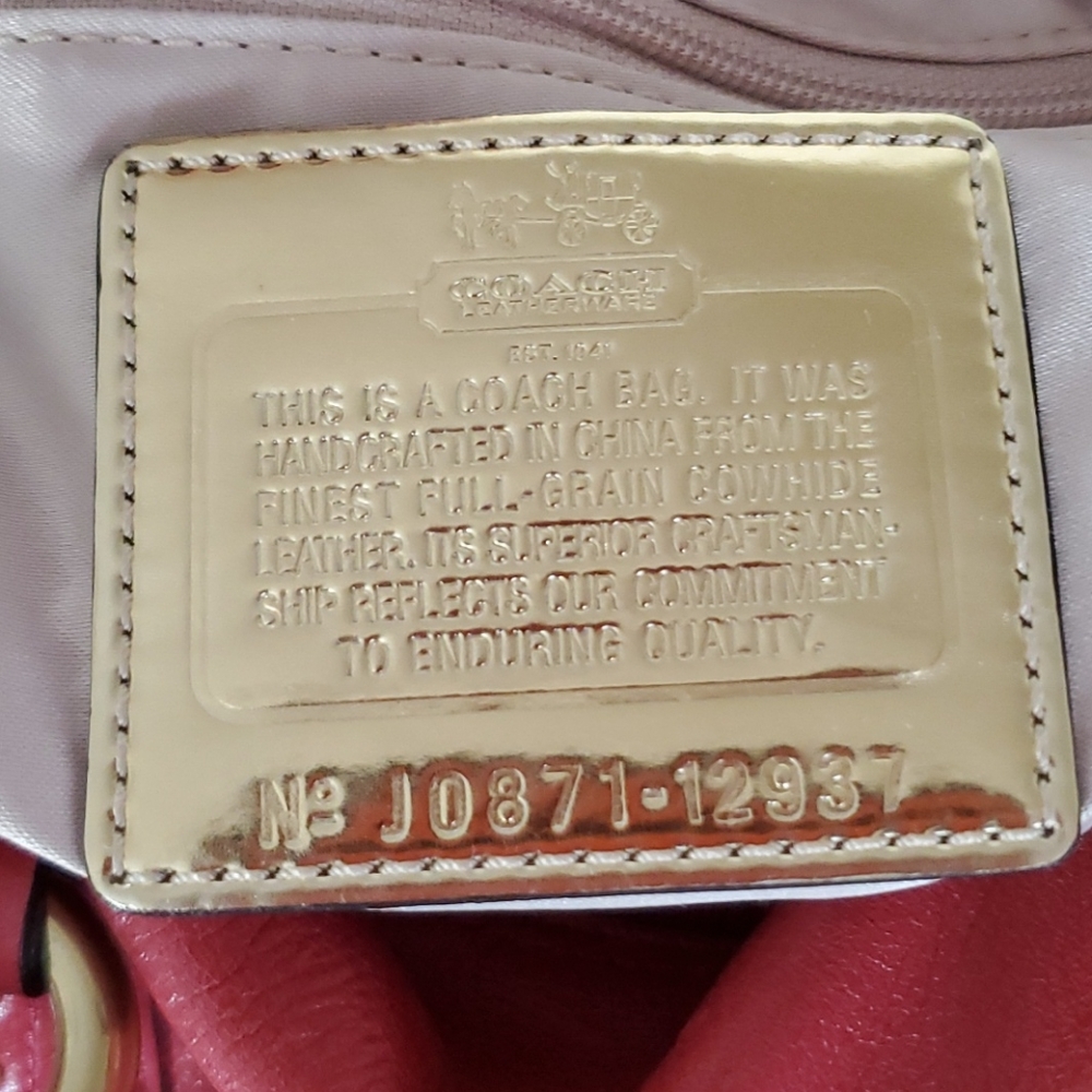 Coach Raspberry Hand Bag - New - Picture 8 of 11